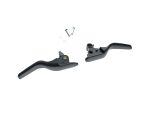 Black motorcycle hand control levers for Revelry Motorcycles bikes, high-quality bike parts, Australia.
