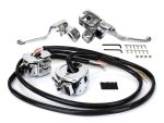 Handlebar Control Kit - Chrome. Fits Big Twin & Sportster 1996-2006 Models with Front Single Disc Rotor.