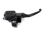 Black motorcycle clutch lever with master cylinder for Revelry Motorcycles, durable and high-quality.