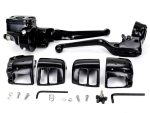 Handlebar Control Kit - Black. Fits Big Twin 1996-2010 & Sportster 1996-2003 with Single Disc Front Brake.