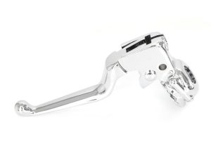 Shiny chrome motorcycle brake lever for Revelry Motorcycles, durable and easy to install.