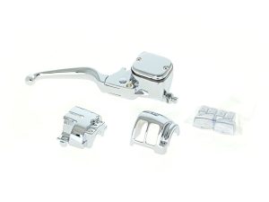 Handlebar Control Kit - Chrome. Fits Single Disc Softail 2011-2014 & Dyna 2012-2017