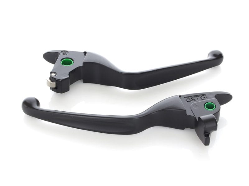 Lightweight motorcycle clutch levers for enhanced control and style.