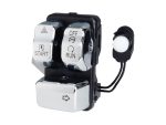 Motorcycle switchgear with start, run, and off controls for Revelry Motorcycles.