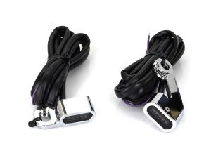 High-quality motorcycle LED turn signals with black cables for Revelry Motorcycles enthusiasts.