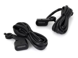 Heavy-duty motorcycle LED turning signal wiring harness for Revelry Motorcycles.