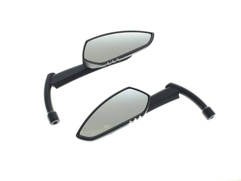 Foldable motorcycle side mirrors for Revelry motorcycles, premium quality handlebar mirrors, sleek design.