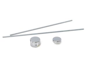 Chrome motorcycle spark plug caps and leads kit for Revelry Motorcycles.