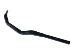 Black motorcycle handlebar for custom Harley-Davidson bikes, high-quality steel construction.