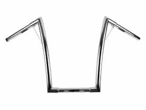 Polished chrome handlebar for motorcycles - Revelry Motorcycles Sydney.