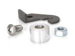 Aluminium motorcycle parts with bolt and nut for Revelry Motorcycles.