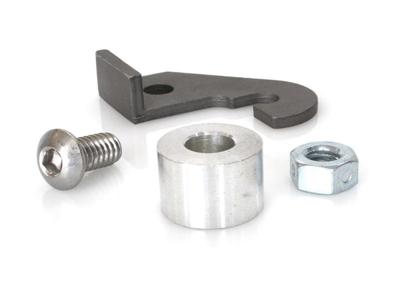 Aluminium motorcycle parts with bolt and nut for Revelry Motorcycles.