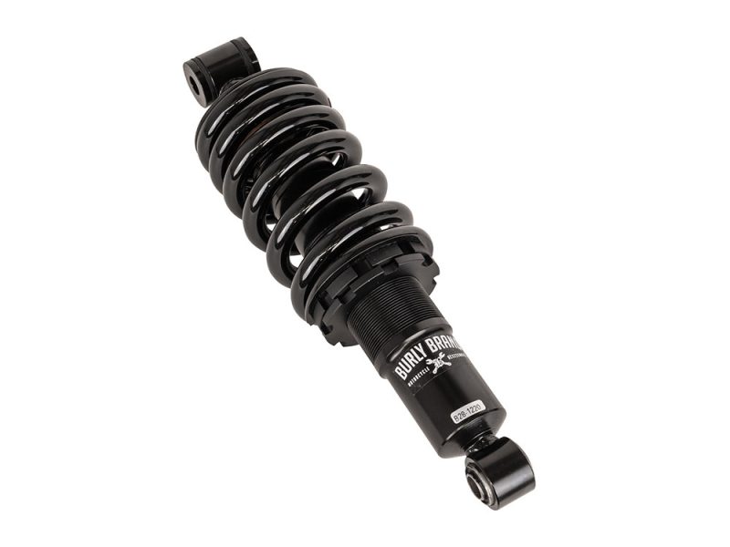 High-performance motorcycle shock absorber for Revelry Motorcycles.