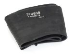 Heavy-duty black bicycle inner tube for motorcycle tyres, durable and reliable.