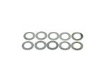 Small metal washers for motorcycle parts and accessories.