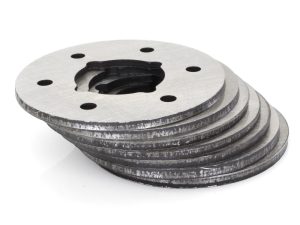 Heavy-duty motorcycle sprocket washers for Revelry Bikes.