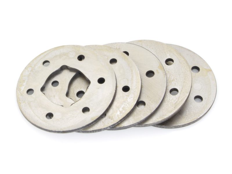 Lightweight motorcycle clutch friction plates for Revelry Motorcycles.