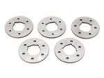 Alloy motorcycle sprocket spacers for Harley Davidson bikes.