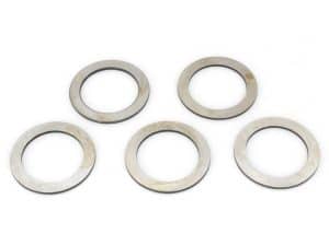 Stamped metal washers for motorcycle maintenance and repair.