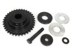 Black motorcycle sprocket and hardware kit for Revelry Motorcycles in Australia.
