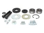 High-performance motorcycle wheel bearing kit with bolts and spacers for Revelry Motorcycles.