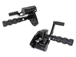 Standard Length Forward Controls - Black. Fits Softail 1984-1999 & 4Spd Big Twins 1936-1986