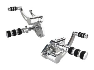 Standard Length Forward Controls - Chrome. Fits Softail 1984-1999 & 4Spd Big Twins 1936-1986