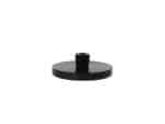Rubber motorcycle oil filter adapter, black.