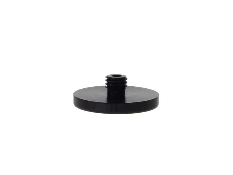 Rubber motorcycle oil filter adapter, black.