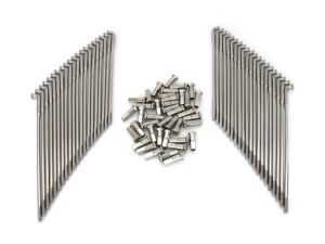 High-quality motorcycle wheel spokes and nipples for custom motorcycle builds.