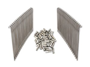 Stainless steel motorcycle spokes and nipples for custom bike builds.