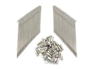 Stainless steel motorcycle exhaust baffle bolts and spacers for Revelry Motorcycles.