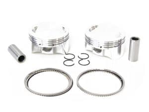 High-performance motorcycle piston kit with rings and pins for Revelry Motorcycles Australia.