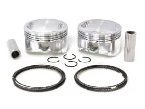 High-performance motorcycle pistons and ring sets for Revelry Motorcycles.