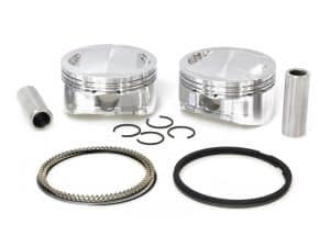 Precision motorcycle engine pistons and components for custom builds.