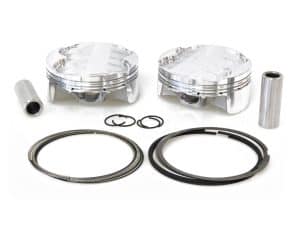 Aluminium motorcycle pistons with piston rings and bearing kits for Harley Davidson bikes.