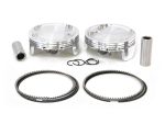 Aluminium motorcycle piston and ring set for Revelry Motorcycles engines.