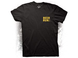 Beer run motorcycle t-shirt, casual biker apparel for motorcycling enthusiasts, Revelry Motorcycles Australia.