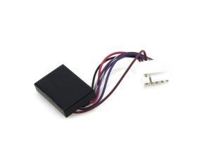 2. Small black motorcycle sensor with wiring for Revelry Motorscycles.