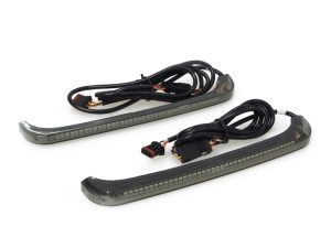 High-quality motorcycle LED turn signals with wiring for Revelry Motorcycles.