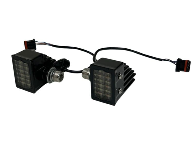 High-performance motorcycle LED signals with wiring for Revelry Motorcycles upgrades.