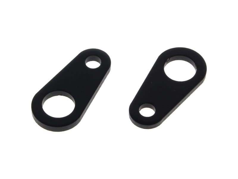 Black rubber motorcycle chain tensioner spacers for Revelry Motorcycles Australia.