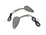 Reflective motorcycle mirror set with wiring for Revelry Motorcycles.