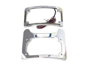 Chrome motorcycle headlight mounting brackets for Revelry Motorcycles, Australian street bike accessories.
