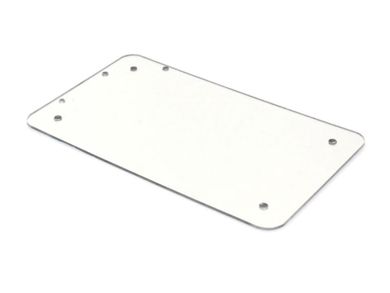 Lightweight motorcycle license plate holder for Revelry Motorcycles.