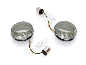 LED motorcycle turn signals with wiring for Revelry Motorcycles.