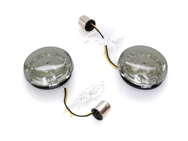 ProBeam LED Front Turn Signal Inserts. Amber Turn LED motorcycle turn signals with wiring for Revelry Motorcycles.