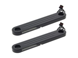 Dual motorcycle LED indicator lights for Revelry Motorcycles, waterproof and high visibility.