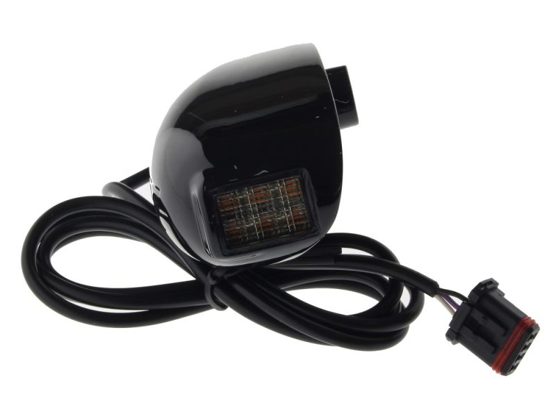 LED Front Dynamic Turn Signals - Black. Fits Road Glide 2015-2023 High-quality motorcycle LED turn signal with wiring harness for Revelry Motorcycles.