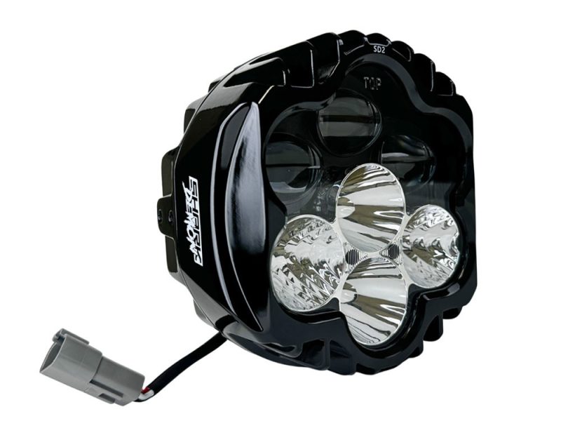Shark Demon LED Headlight Kit - Black. Fits most Touring models with Batwing Fairings 1994-2024